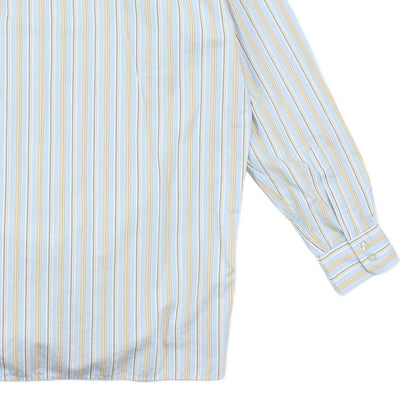 Mens Striped Shirt Button Up Cotton