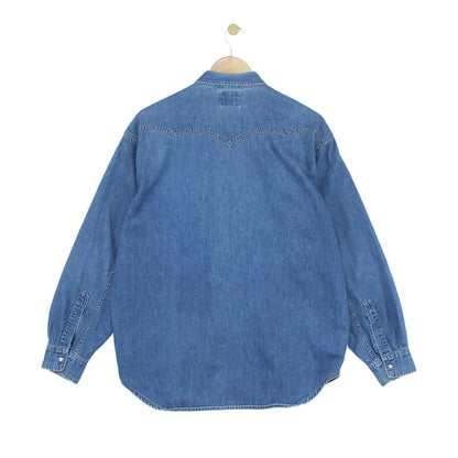 Mens Denim Shirt Made In Portugal Western Snap