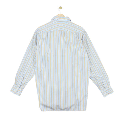 Mens Striped Shirt Button Up Cotton