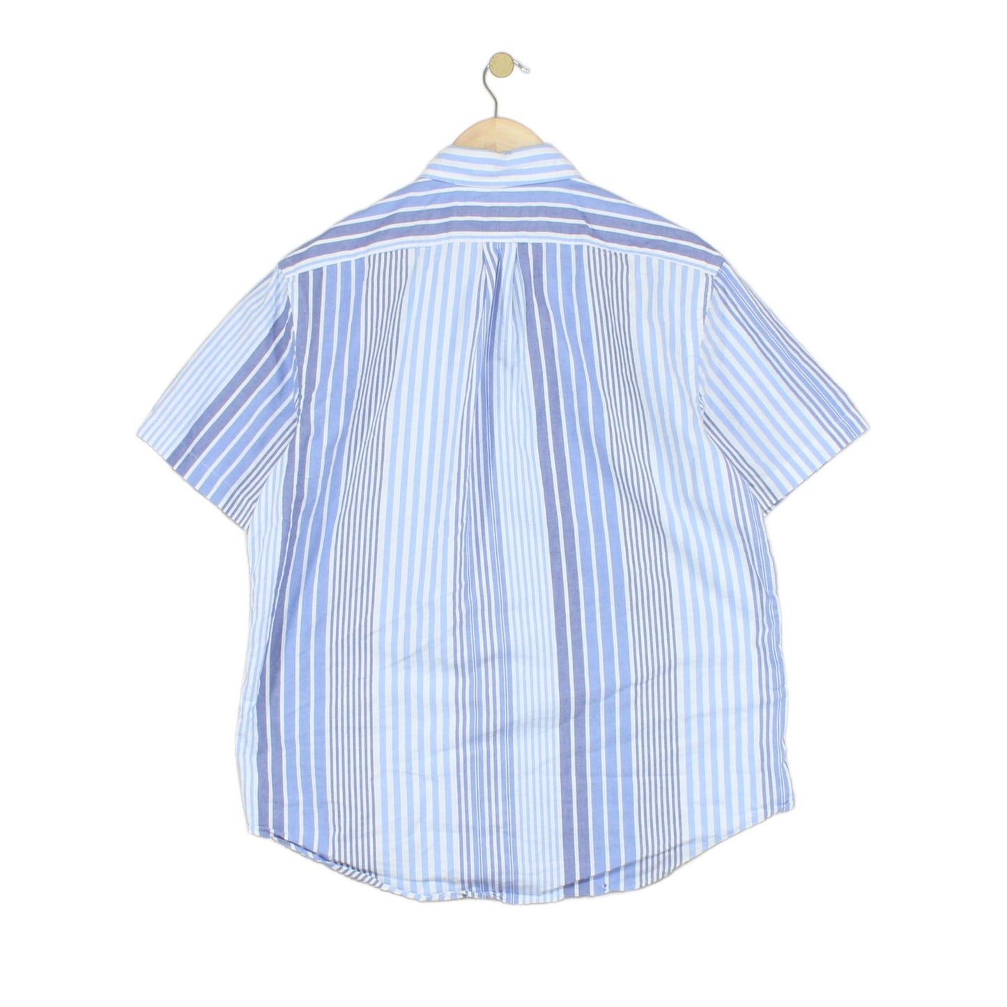 Mens Striped Shirt Short Sleeve Classic Fit