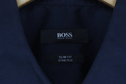 Mens Shirt Slim Fit Button Up Stretch