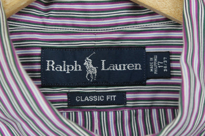 Mens Striped Shirt Classic Fit Long Sleeve