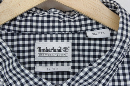 Mens Check Shirt Slim Fit Long Sleeve Button Down