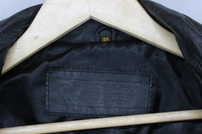 Mens Leather Jacket Lined Biker
