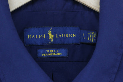 Mens Performance Shirt Slim Fit Button Down