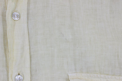 Mens Linen Shirt Button Down Long Sleeve Convertible
