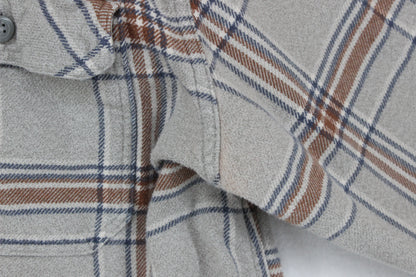 Mens Check Flannel Shirt Long Sleeve Outdoor