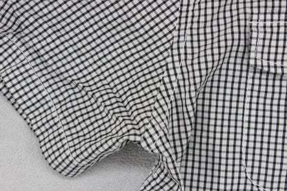 Mens Shirt Slim Fit Short Sleeve Check