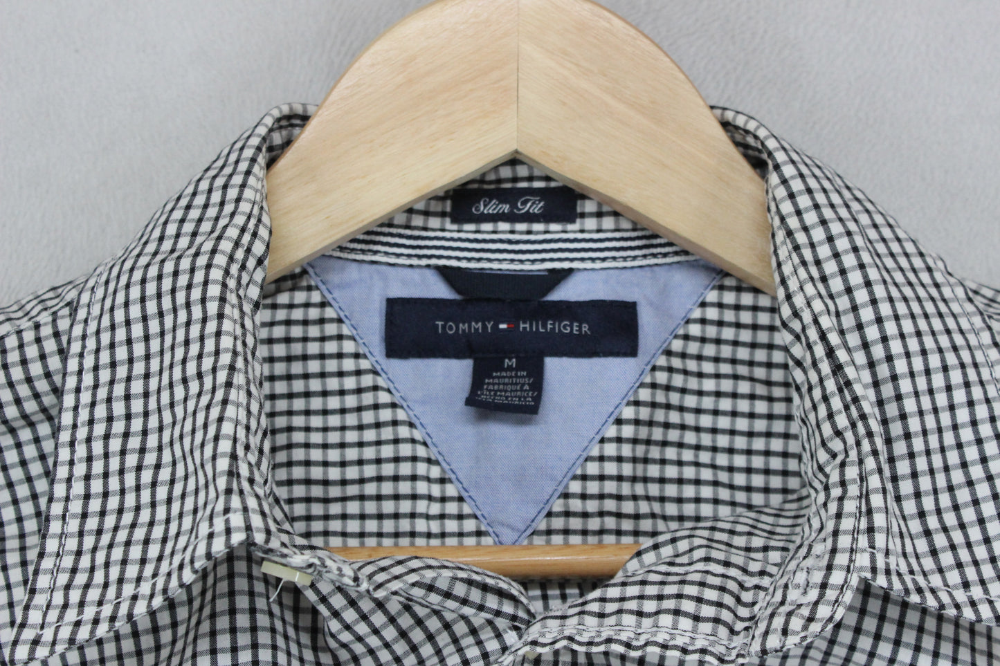 Mens Shirt Slim Fit Short Sleeve Check