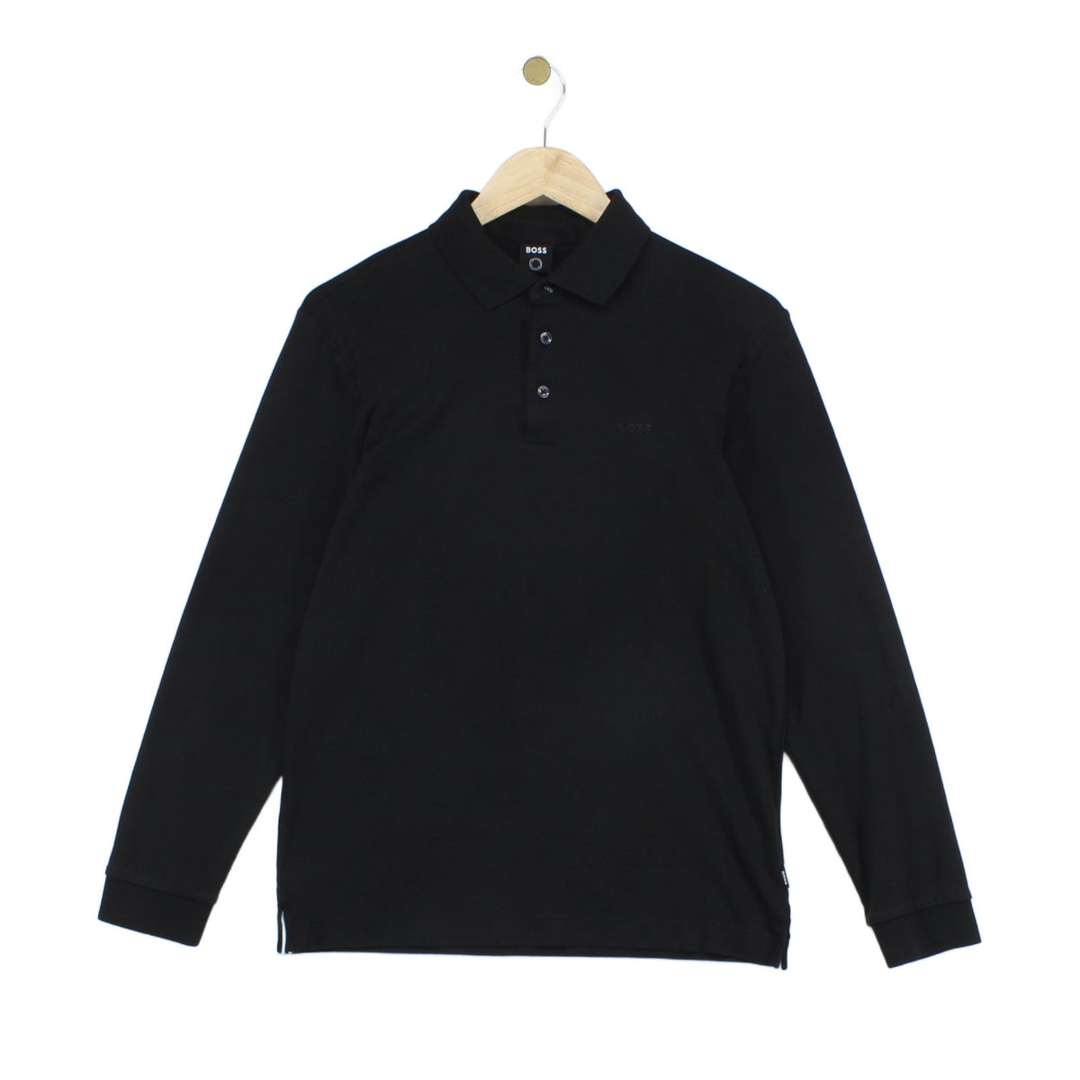 Mens Polo Shirt Stretch Long Sleeve Classic