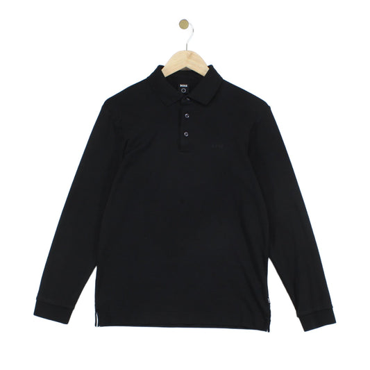 Mens Polo Shirt Stretch Long Sleeve Classic