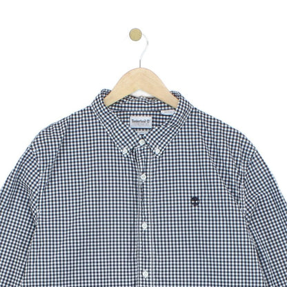 Mens Check Shirt Slim Fit Long Sleeve Button Down