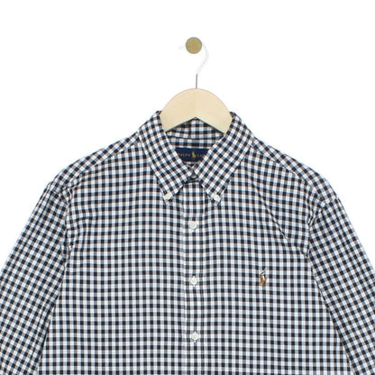 Mens Check Shirt Long Sleeve Button Up
