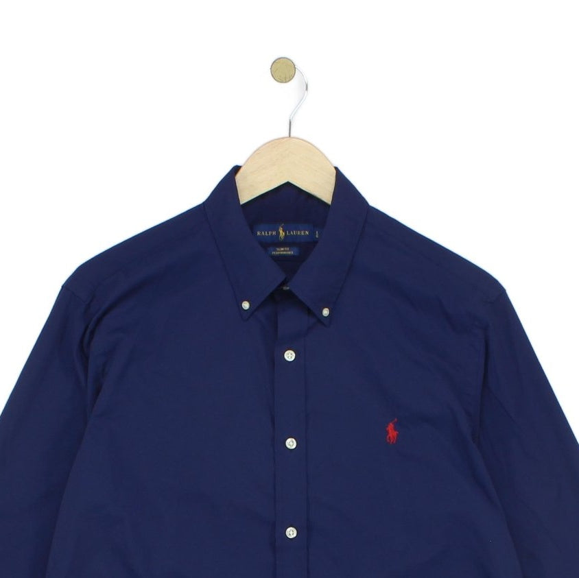 Mens Performance Shirt Slim Fit Button Down