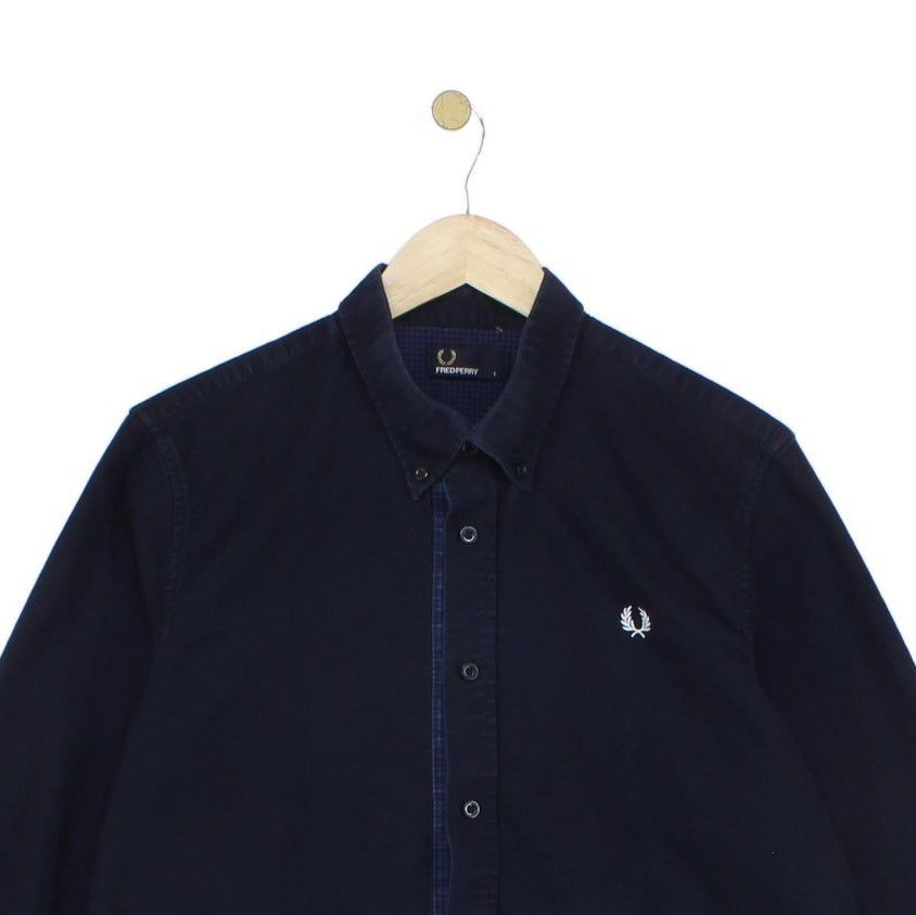 Mens Oxford Shirt Long Sleeve Collared Logo