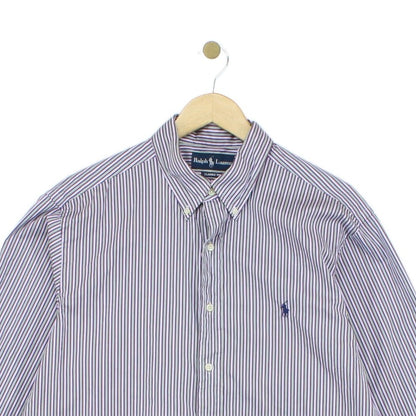 Mens Striped Shirt Classic Fit Long Sleeve