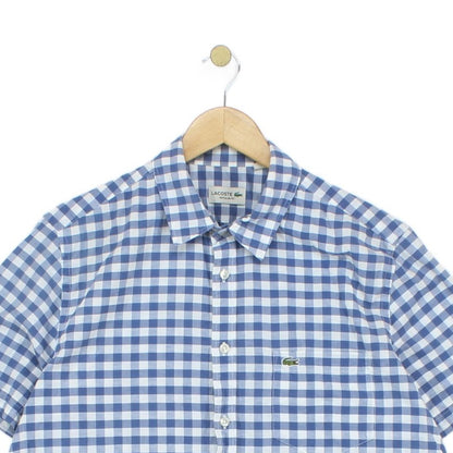 Mens Check Shirt Short Sleeve Summer
