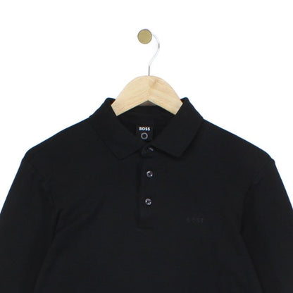 Mens Polo Shirt Stretch Long Sleeve Classic