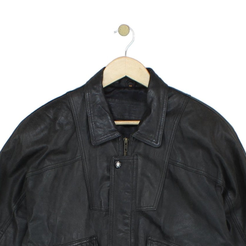 Mens Leather Jacket Lined Biker