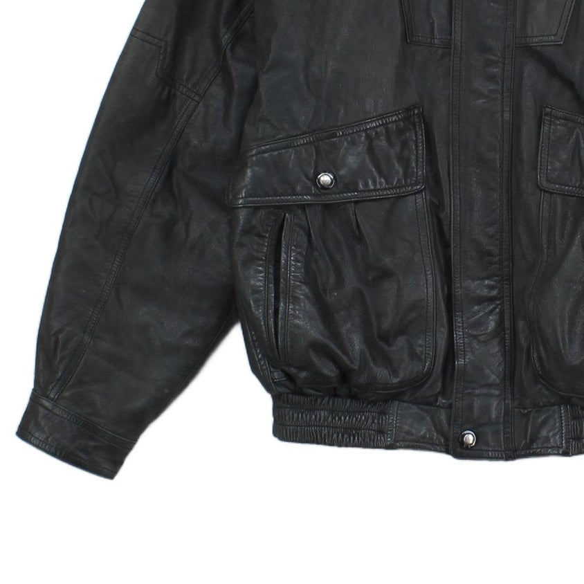 Mens Leather Jacket Lined Biker