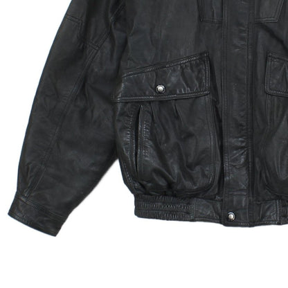 Mens Leather Jacket Lined Biker