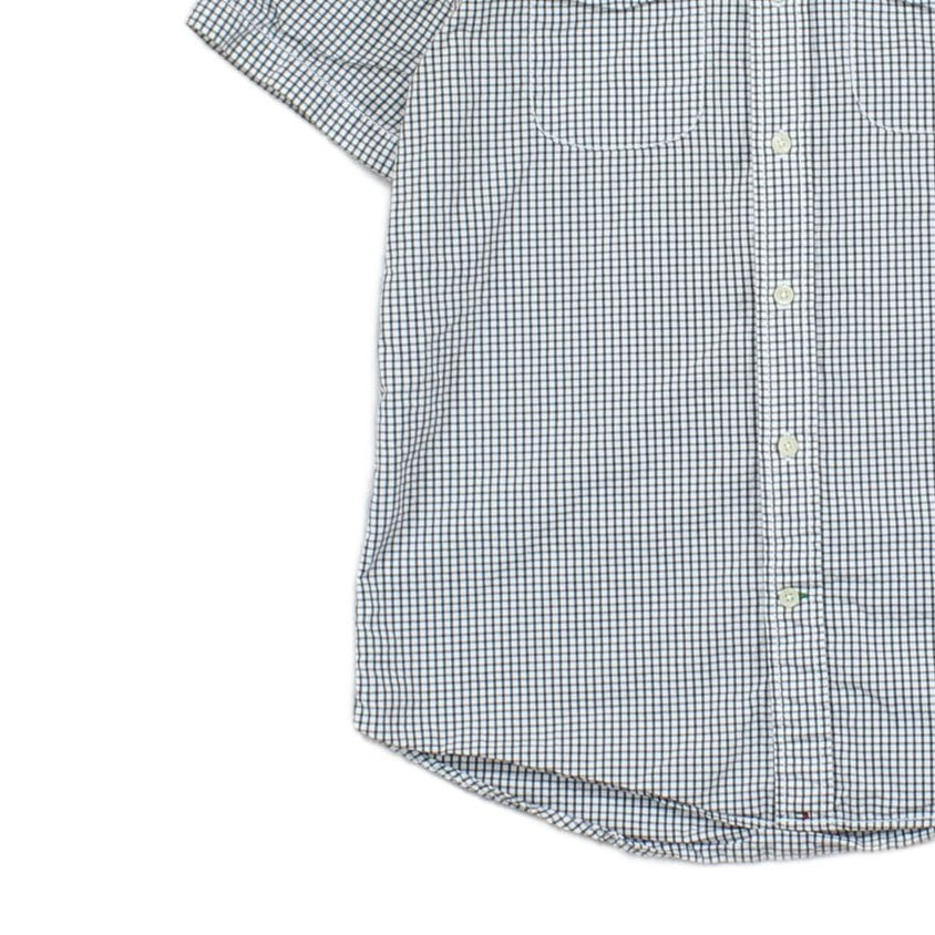 Mens Shirt Slim Fit Short Sleeve Check