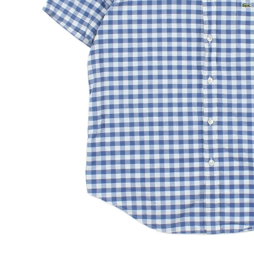 Mens Check Shirt Short Sleeve Summer