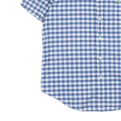 Mens Check Shirt Short Sleeve Summer