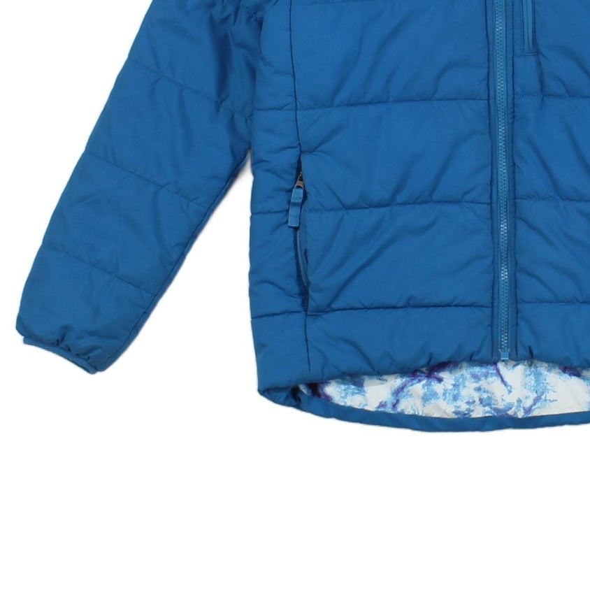 Girls Quilted Jacket Hooded Full Zip Reversible