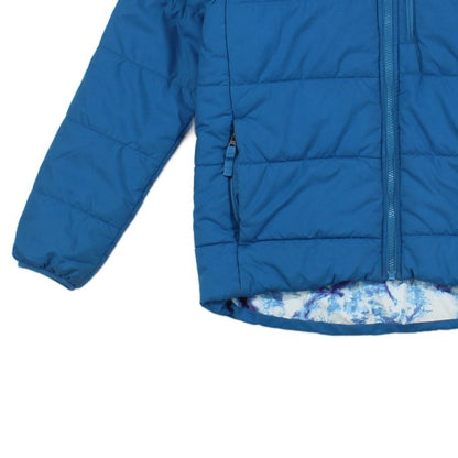 Girls Quilted Jacket Hooded Full Zip Reversible