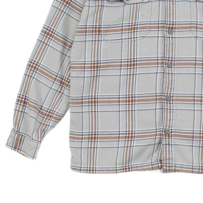 Mens Check Flannel Shirt Long Sleeve Outdoor