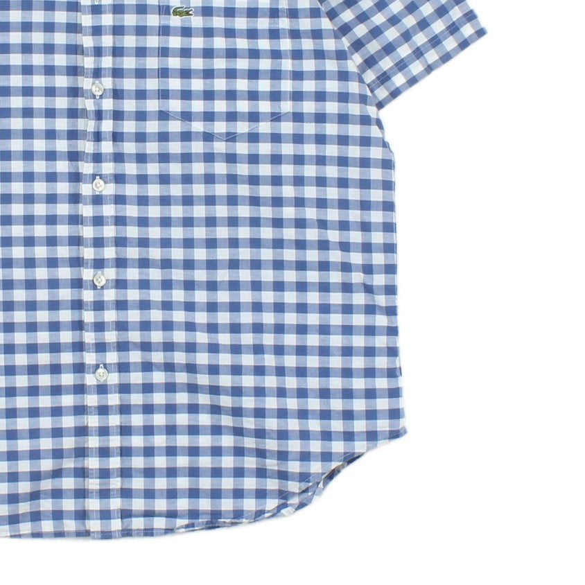 Mens Check Shirt Short Sleeve Summer