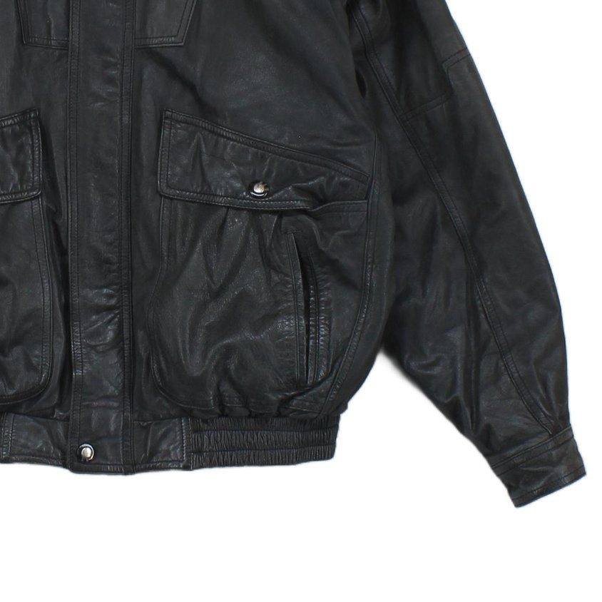 Mens Leather Jacket Lined Biker
