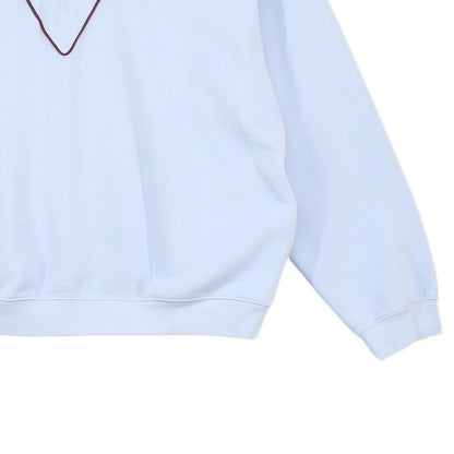 Mens Oversized Sweatshirt Pullover 1/4 Zip