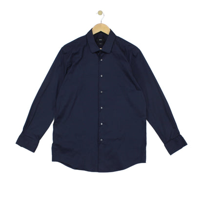 Mens Shirt Slim Fit Button Up Stretch