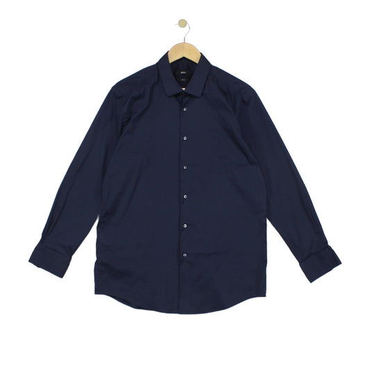 Mens Shirt Slim Fit Button Up Stretch