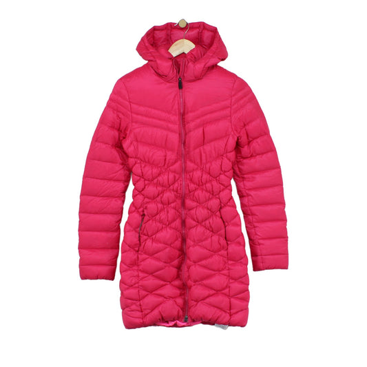 Womens Quilted Coat Down Puffer Hooded Full Zip