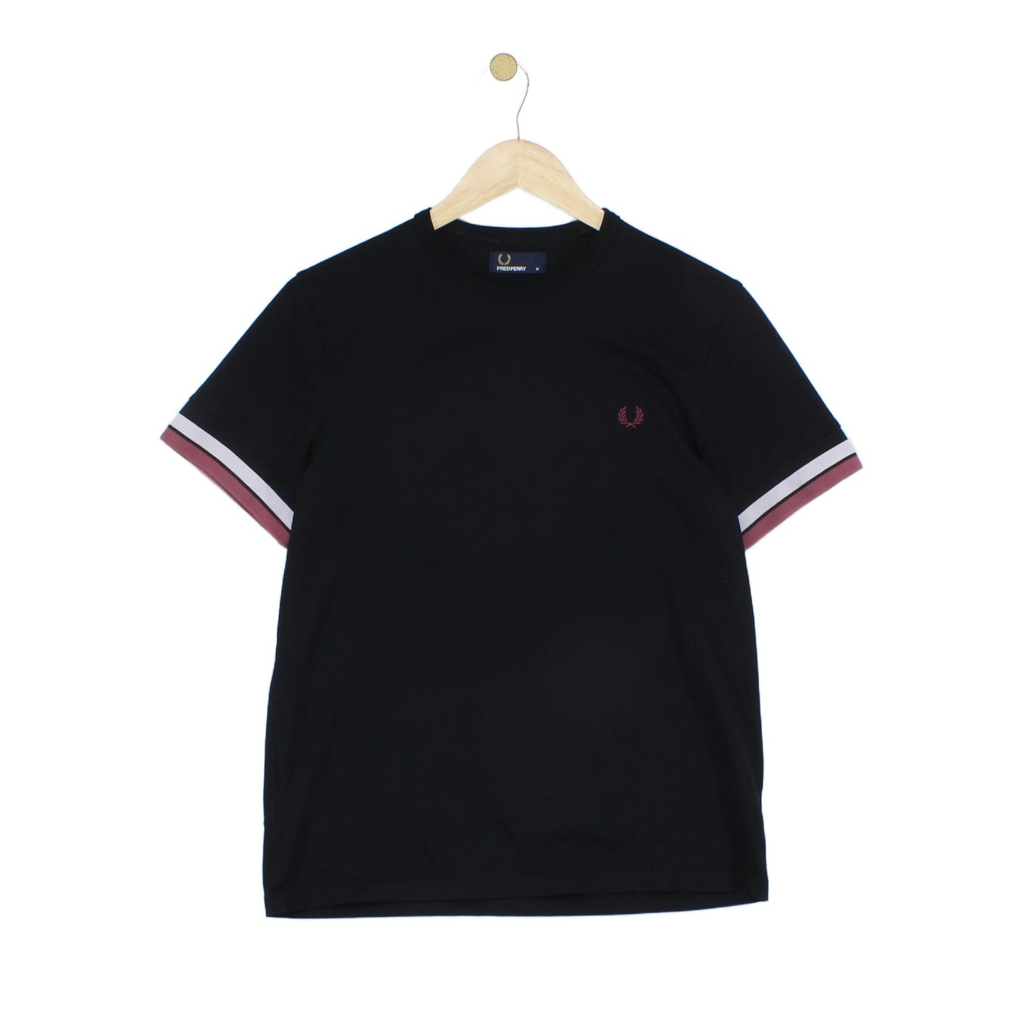 Mens T-Shirt Short Sleeve Crew Neck Embroidered