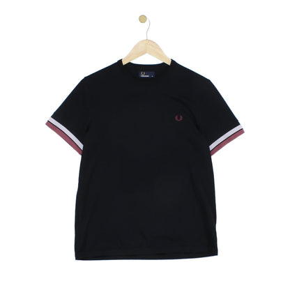 Mens T-Shirt Short Sleeve Crew Neck Embroidered