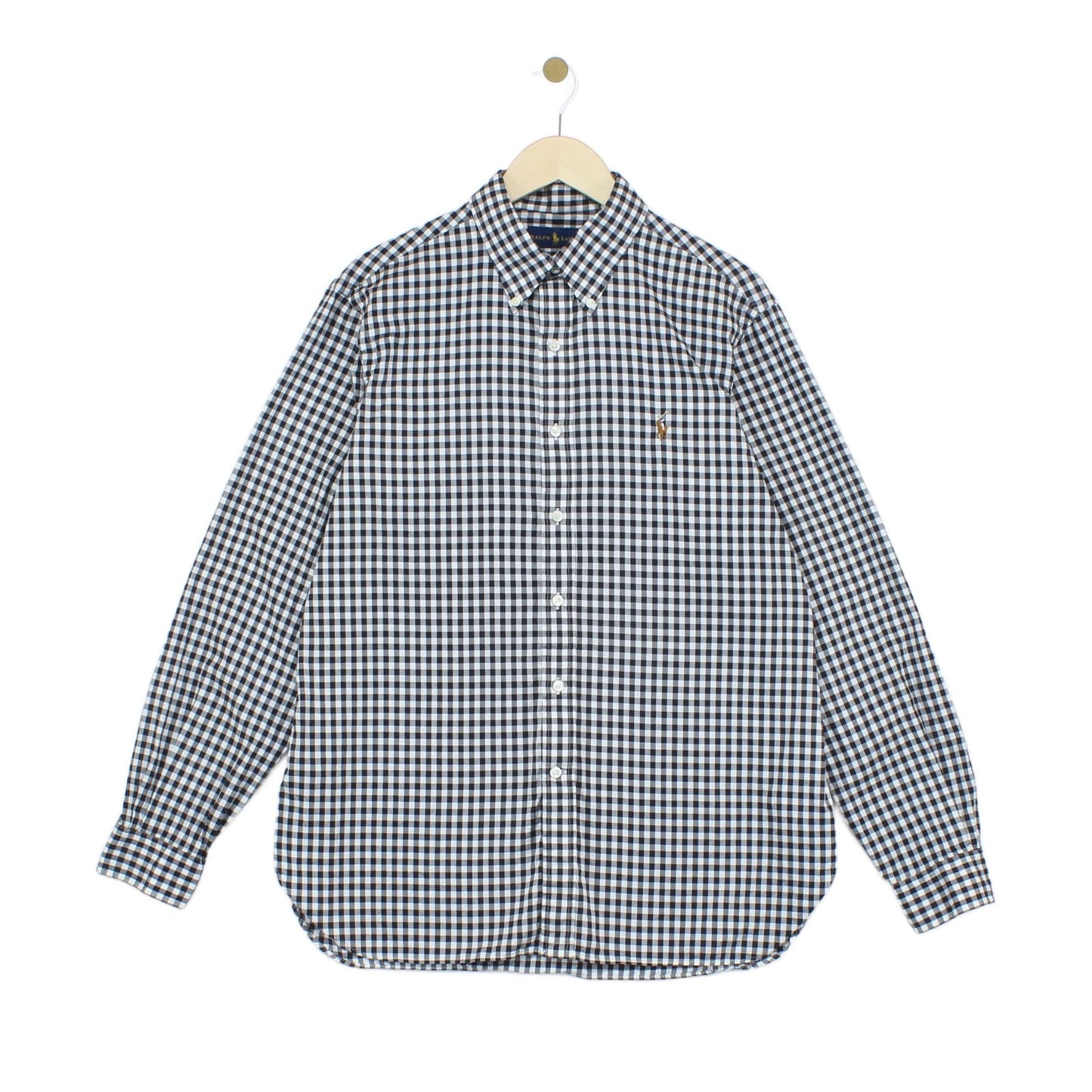 Mens Check Shirt Long Sleeve Button Up