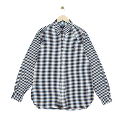 Mens Check Shirt Long Sleeve Button Up