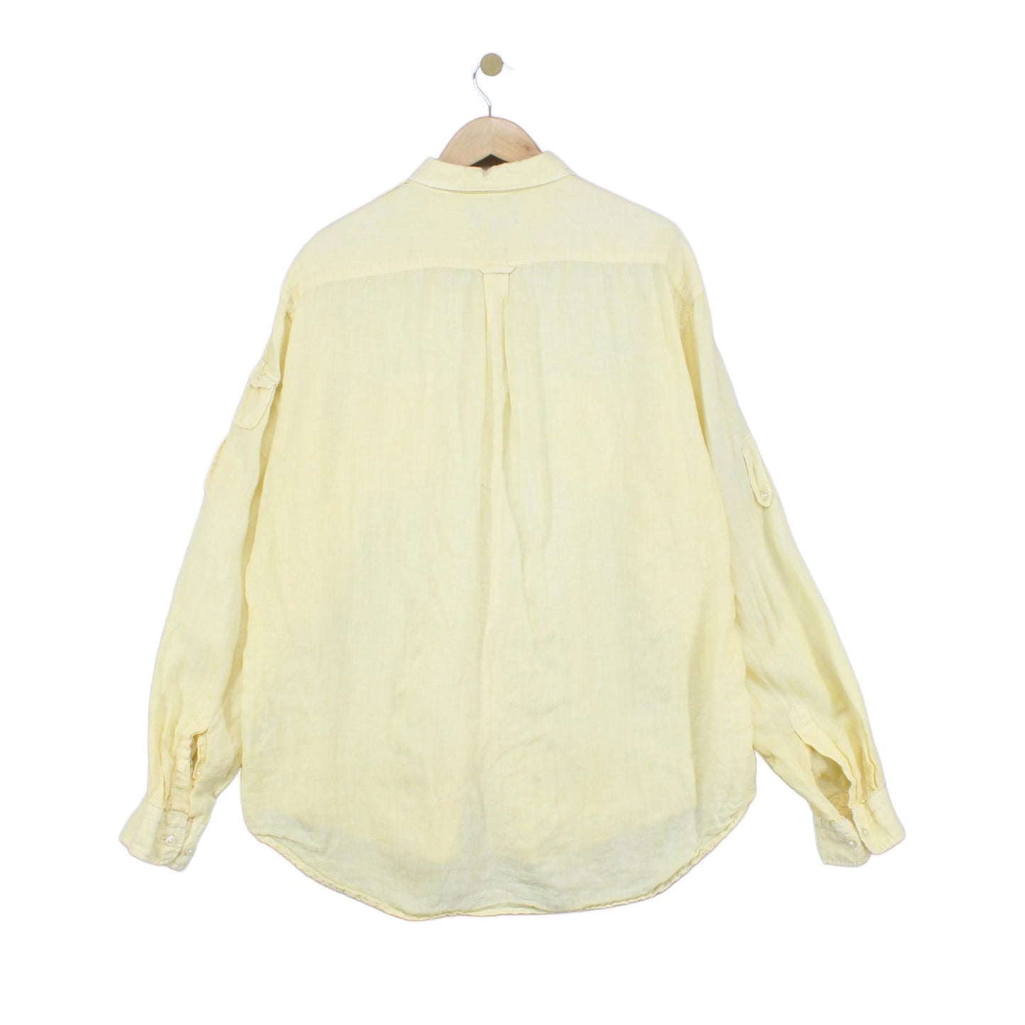 Mens Linen Shirt Button Down Long Sleeve Convertible