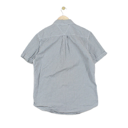 Mens Shirt Slim Fit Short Sleeve Check