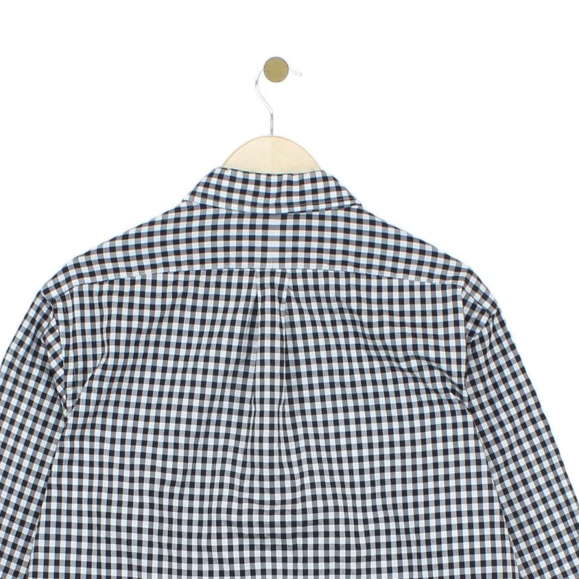 Mens Check Shirt Long Sleeve Button Up