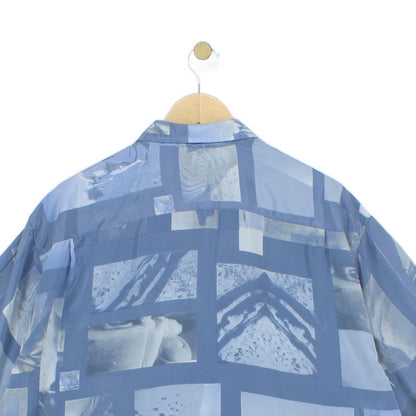 Mens Silk Patterned Shirt Short Sleeve