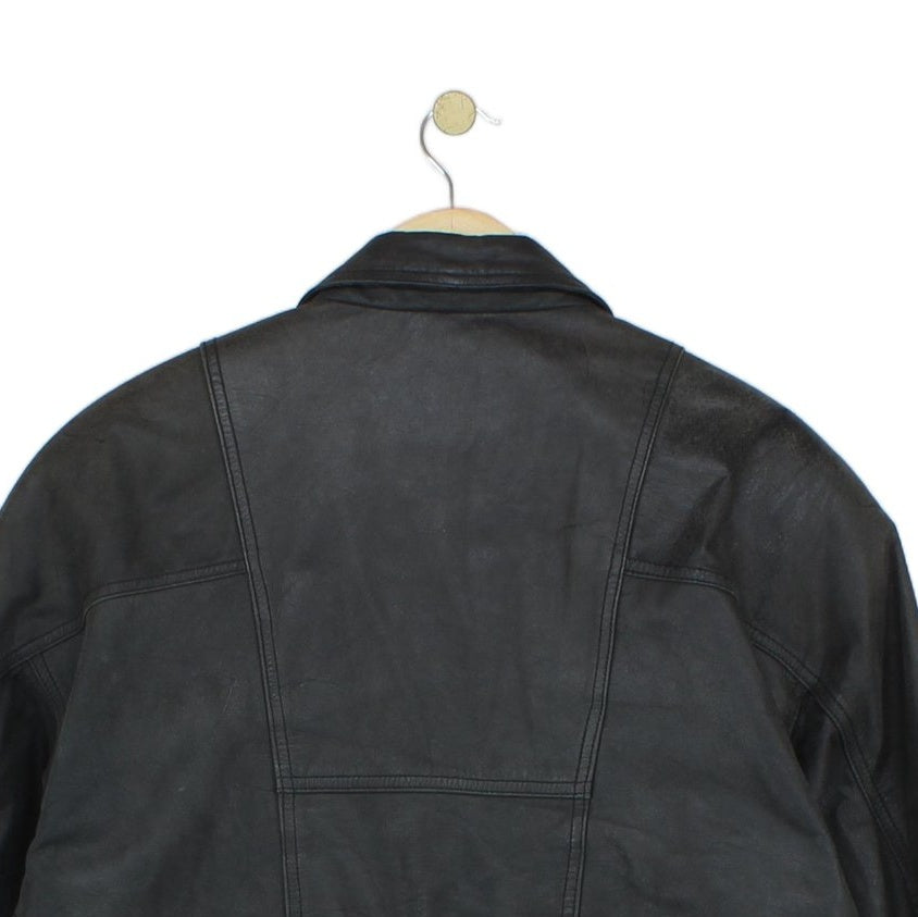 Mens Leather Jacket Lined Biker