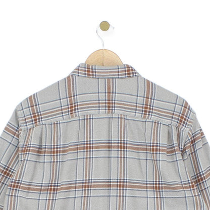 Mens Check Flannel Shirt Long Sleeve Outdoor