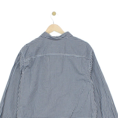 Mens Check Shirt Slim Fit Long Sleeve Button Down