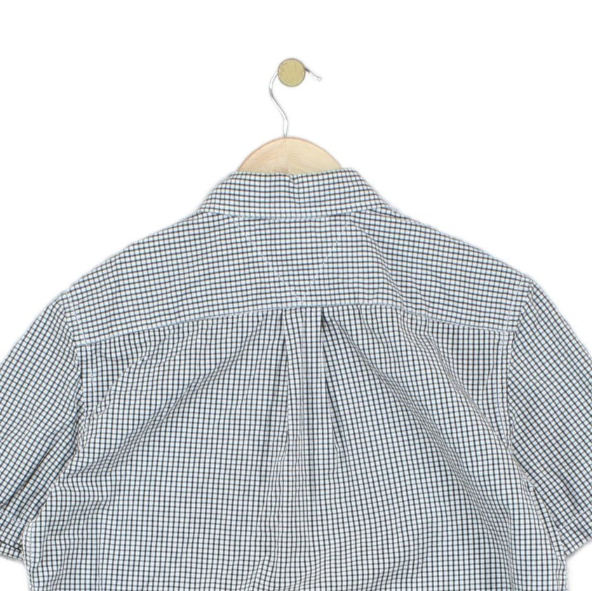 Mens Shirt Slim Fit Short Sleeve Check