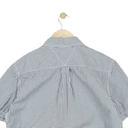 Mens Shirt Slim Fit Short Sleeve Check